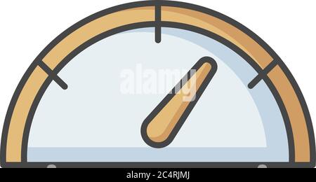 Speedometer RGB color icon Stock Vector