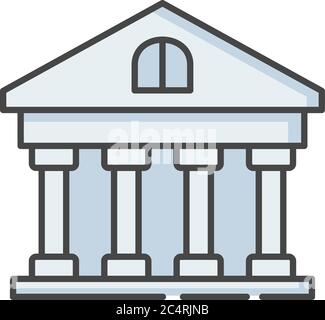Bank RGB color icon Stock Vector