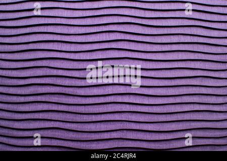 Purple fabric with purple horizontal line texture. Stock Photo