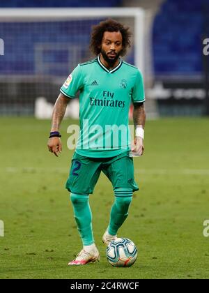 Barcelona, Barcelona, Spain. 28th June, 2020. BARCELONA, SPAIN - JUNE 28:.Marcelo of Real Madrid during the Liga match between RCD Espanyol and Real Madrid at RCD Stadium on June 28, 2020 in Barcelona, Spain. Credit: Dax Images/DAX/ZUMA Wire/Alamy Live News Stock Photo