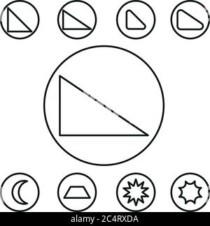 Basic shape set outline vector illustration Stock Vector Image & Art ...