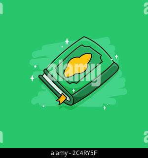 cute vector al-qur'an in flat style Stock Vector