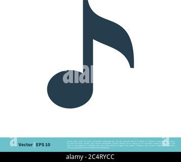 Music Note Symbol Icon Vector Logo Template Illustration Design. Vector EPS 10. Stock Vector