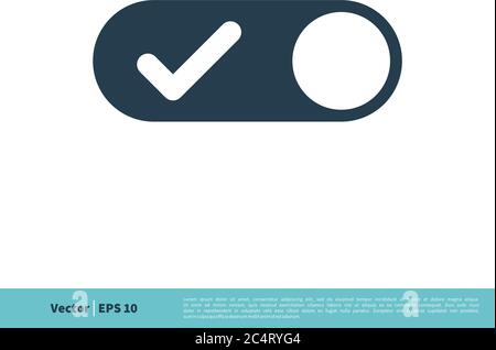 Button Slide Icon Vector Logo Template Illustration Design. Vector EPS 10. Stock Vector