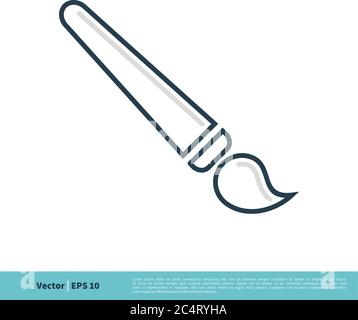 Paintbrush Icon Vector Logo Template Illustration Design. Vector EPS 10. Stock Vector
