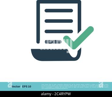 Paper Document Icon Vector Logo Template Illustration Design. Vector EPS 10. Stock Vector