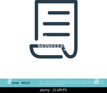 Paper Document Icon Vector Logo Template Illustration Design. Vector EPS 10. Stock Vector