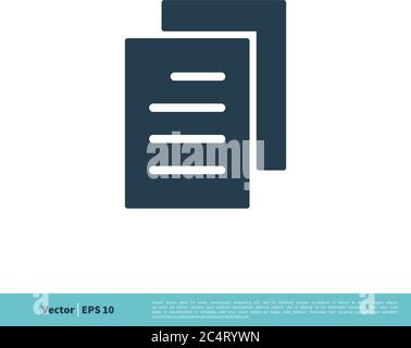 Paper Icon Vector Logo Template Illustration Design. Vector EPS 10. Stock Vector
