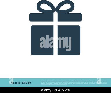 Gift Box Icon Vector Logo Template Illustration Design. Vector EPS 10. Stock Vector