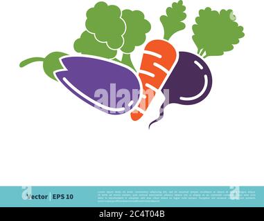 Vegetables Icon Vector Logo Template Illustration Design. Vector EPS 10. Stock Vector