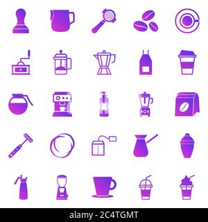 Barista gradient icon on white background, stock vector Stock Vector