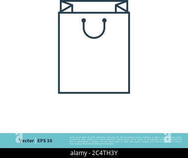 Paper Bag Icon Vector Logo Template Illustration Design. Vector EPS 10. Stock Vector