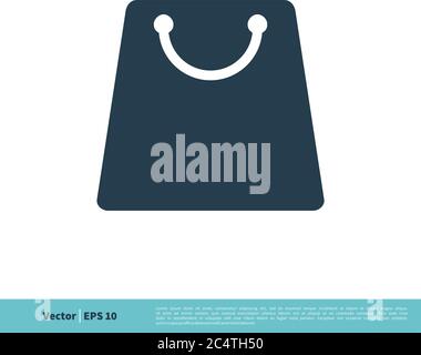 Paper Bag Icon Vector Logo Template Illustration Design. Vector EPS 10. Stock Vector
