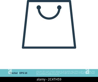 Paper Bag Icon Vector Logo Template Illustration Design. Vector EPS 10. Stock Vector