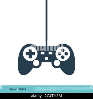 Game Joystick Icon Vector Logo Template Illustration Design. Vector EPS 10. Stock Vector