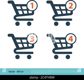Trolley Cart Icon Vector Logo Template Illustration Design. Vector EPS 10. Stock Vector