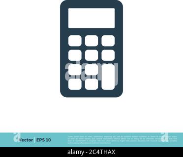 Calculator Stationery Icon Vector Logo Template Illustration Design. Vector EPS 10. Stock Vector