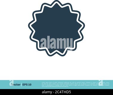 Rosette Badge Icon Vector Logo Template Illustration Design. Vector EPS 10. Stock Vector