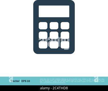 Calculator Stationery Icon Vector Logo Template Illustration Design. Vector EPS 10. Stock Vector