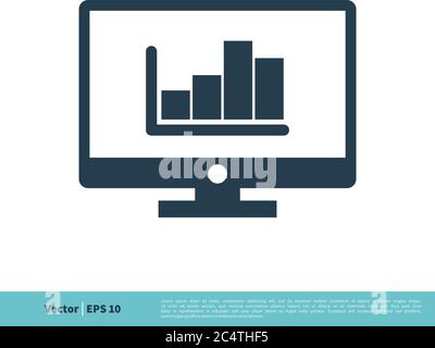 Finance Diagram and Screen Icon Vector Logo Template Illustration Design. Vector EPS 10. Stock Vector