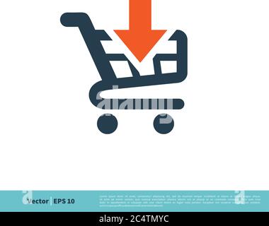 Download Cart Trolley Icon Vector Logo Template Illustration Design. Vector EPS 10. Stock Vector