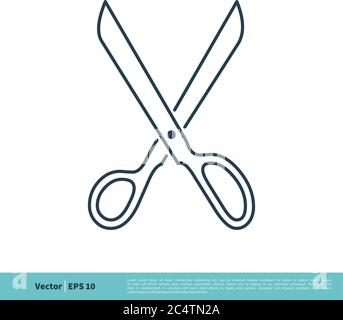 Scissor Icon Vector Logo Template Illustration Design. Vector EPS 10. Stock Vector