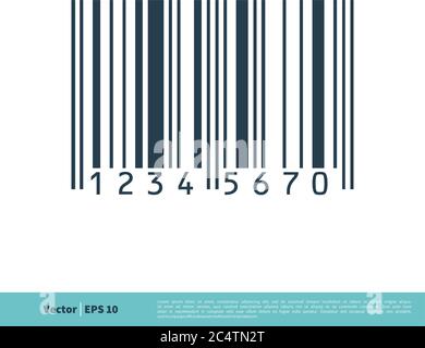 Barcode Sign Icon Vector Logo Template Illustration Design. Vector EPS 10. Stock Vector