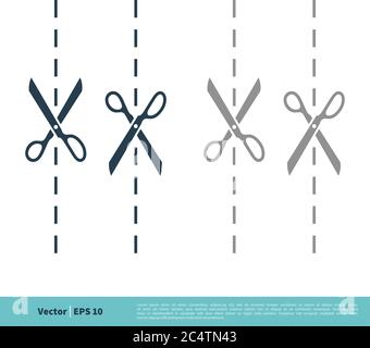 Scissor Cutting Icon Vector Logo Template Illustration Design. Vector EPS 10. Stock Vector