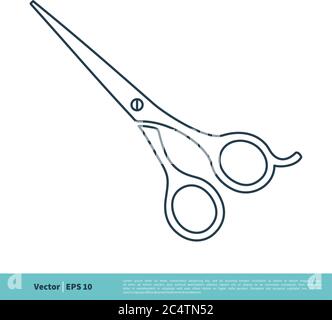 Scissor Icon Vector Logo Template Illustration Design. Vector EPS 10. Stock Vector