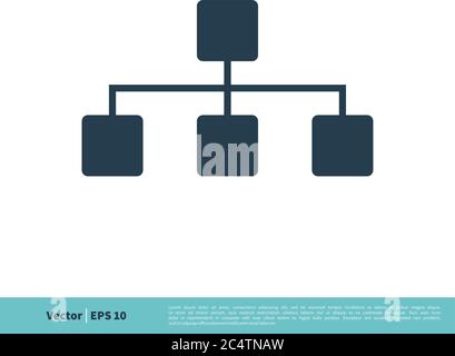 Data Network Diagram Icon Vector Logo Template Illustration Design. Vector EPS 10. Stock Vector