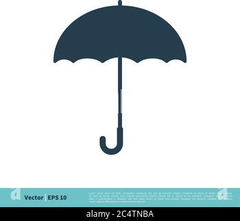 Umbrella Icon Vector Logo Template Illustration Design. Vector EPS 10. Stock Vector