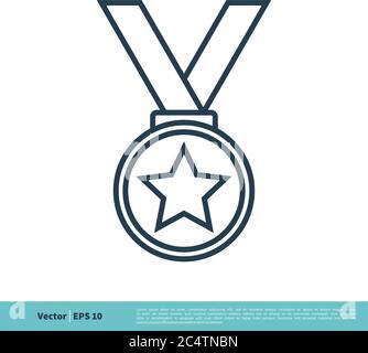 Medallion Icon Vector Logo Template Illustration Design. Vector EPS 10. Stock Vector