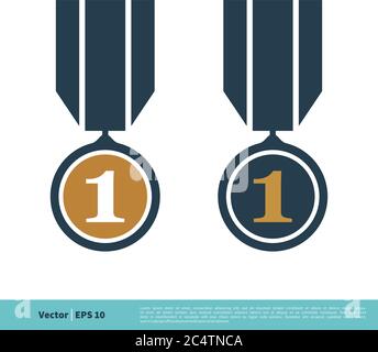 Medallion Icon Vector Logo Template Illustration Design. Vector EPS 10. Stock Vector