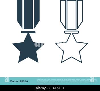Medallion Icon Vector Logo Template Illustration Design. Vector EPS 10. Stock Vector