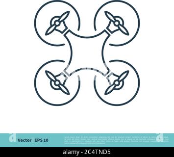 Drone Icon Vector Logo Template Illustration Design. Vector EPS 10. Stock Vector