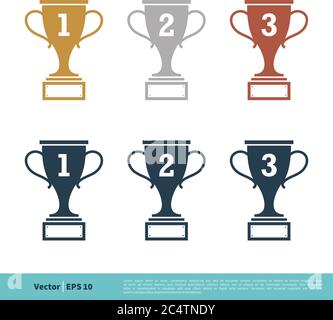 Trophy Icon Vector Logo Template Illustration Design. Vector EPS 10. Stock Vector
