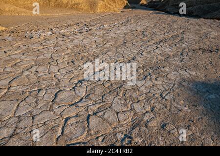 traveling to the muddy volcanoes we admire the lava and the arid earth on a beautiful summer day Stock Photo