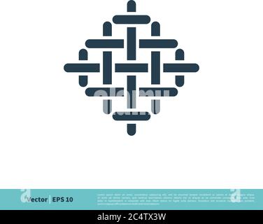 Wire Plaited Icon Vector Logo Template Illustration Design. Vector EPS 10. Stock Vector