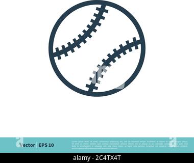Softball, Baseball, Ball Icon Vector Logo Template Illustration Design. Vector EPS 10. Stock Vector