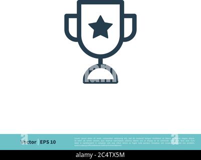 Trophy Icon Vector Logo Template Illustration Design. Vector EPS 10. Stock Vector