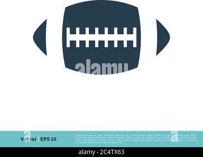 American Football, Rugby Ball Icon Vector Logo Template Illustration Design. Vector EPS 10. Stock Vector