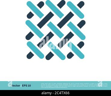 Wire Plaited Icon Vector Logo Template Illustration Design. Vector EPS 10. Stock Vector