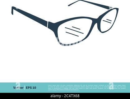 Eyeglasses Icon Vector Logo Template Illustration Design. Vector EPS 10. Stock Vector