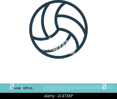 Volleyball, Ball Icon Vector Logo Template Illustration Design. Vector EPS 10. Stock Vector