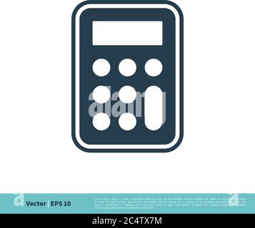 Calculator Icon Vector Logo Template Illustration Design. Vector EPS 10. Stock Vector