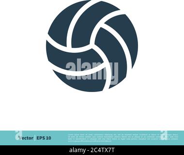Volleyball, Ball Icon Vector Logo Template Illustration Design. Vector EPS 10. Stock Vector