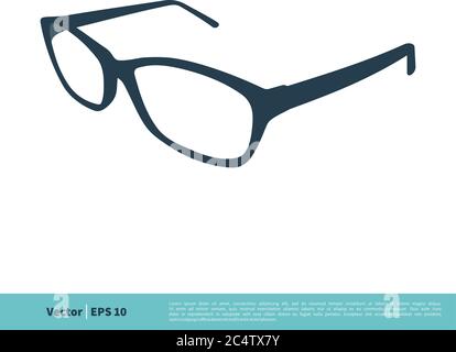 Eyeglasses Icon Vector Logo Template Illustration Design. Vector EPS 10. Stock Vector