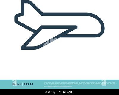 Plane Icon Vector Logo Template Illustration Design. Vector EPS 10. Stock Vector