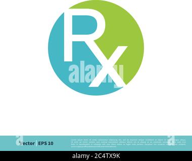 RX Letter Medical Icon Vector Logo Template Illustration Design. Vector EPS 10. Stock Vector