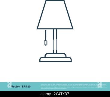 Table Lamp Icon Vector Logo Template Illustration Design. Vector EPS 10. Stock Vector